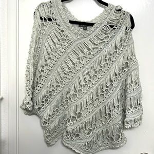 Crochet silver with sparkle top